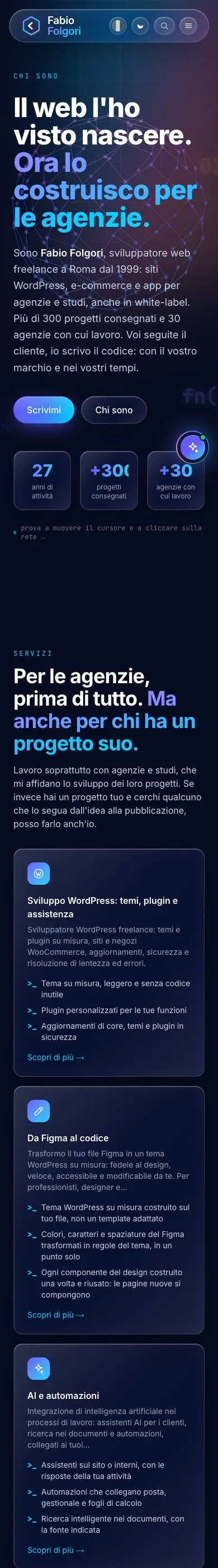 Il mio sito, un laboratorio di sviluppo