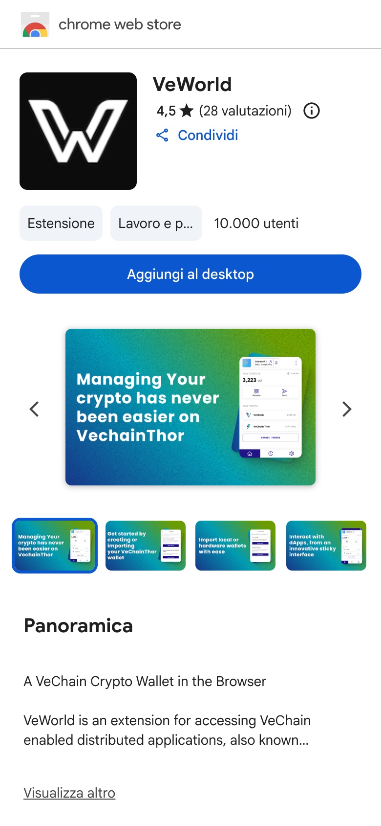 VeWorld, VeChain wallet